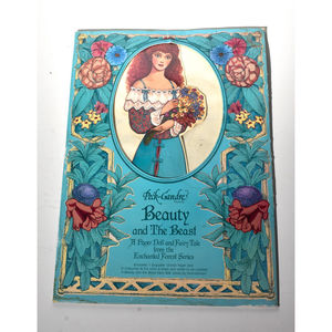 Vtg Beauty and The Beast Paper Doll Enchanted Forest Series Peck-Gandre UNCUT